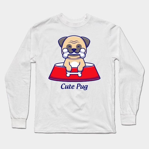 Cute pug lover Long Sleeve T-Shirt by This is store